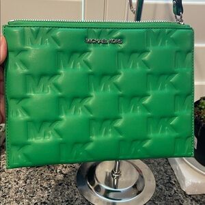 Michael Kors NWOT Embossed XL Wristlet